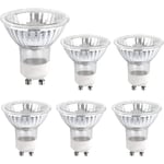 Halogenlampa GU10 35W 220V, 380lm Varmvitt 2700K, Dimbar halogenspotlight, för skåpsbelysning, displaylampor, 6-pack-WELLNGS