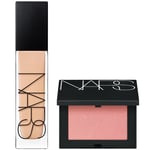 NARS Natural Longwear Foundation 30ml and NARS Blush Orgasm 4.8g Bundle (Various Shades) - Yukon