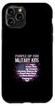 Coque pour iPhone 11 Pro Purple Up pour enfants militaires Heart America Military Child