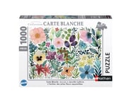 Puzzle Nathan L’herbier des jolies fleurs aquarellées Jennifer Lefèvre Collection Carte Blanche 1000 pièces