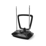 Hama Antenne d'intérieur « Classic » Active (réception DVBT, DVBT2, antenne d'intérieur pour téléviseur, Gain réglable, Filtre LTE 5G, Alimentation par USB) Noire