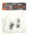 Stretchy Creepy Spider Web Cobweb 4 Scary Spiders Halloween Decoration White Fun