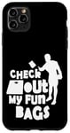 Coque pour iPhone 11 Pro Max Check Out My Fun Bags Jeu de lancer de cornhole