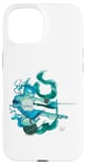 Coque pour iPhone 15 TMNT x Lily Stock Collection Leonardo Watercolor Art