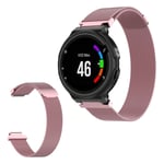 Garmin Forerunner 220 / 230 235 630 620 735 milanese ruostumattomasta teräksestä valmistettu ranneke - Pinkki