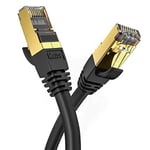 Veetop 25m/82ft CAT8 Ethernet Cable 40Gbps 2000Mhz High Speed Gigabit SFTP Lan Network Internet Cables with RJ45 Gold Plated Connector for Use of Smart Office Smart Home System iOT Gaming Movie