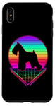 iPhone XS Max Miniature Schnauzer Retro Vintage 80s Funny Dog Lover Case