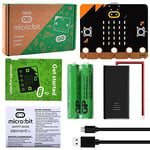 GeeekPi BBC Micro:bit V2 Go Kit Original Microbit MB V2 Starter Kit,with BBC Micro:bit V2 Development Board,Battery Holder,2 AAA Batteries,Micro USB Cable for Coding and Programming