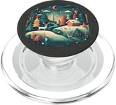 Winter Christmas Tree - Color Illustration - Christmas night PopSockets PopGrip for MagSafe