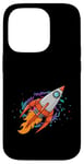 Coque pour iPhone 14 Pro Exploration de galaxies lointaines dans un vaisseau spatial