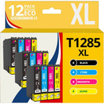 123CONSOMMABLES - T1285 - Cartouches d'encre Compatible avec EPSON T1285 Renard - pour EPSON Stylus T22 Office BX305F BX305FW SX125 SX130 SX230 (3 Noir / 3 Cyan / 3 Magenta / 3 Jaune)