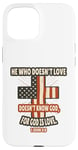 Coque pour iPhone 15 1 Jean 4:8 Écriture des versets de la Bible