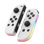 Trådlösa parspelkontroller för Nintendo Switch Joy Con, vänster och höger, joystick White