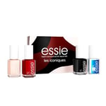 Essie - Coffret Les Iconiques - 3 Vernis Grands Formats plus 1 Vernis All-in-One Base, Fortifiant et Top Coat - Longue Tenue et Haute Brillance - Couleur Intense - 4 x 13.5 ml