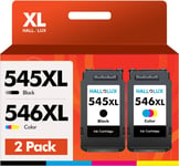 Replacement pour Canon PG-545XL CL-546XL PG 545XL CL 546XL Cartouches d'encre Multipack pour Pixma MX495 TR4550 TR4551 TS3150 TS3151 MG2450 MG2500 MG2950 MG2550S (1 Noir 1 Couleur)