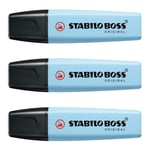 STABILO Boss Original Pastel Highlighters - Pack of 3 - Fresh of Blue