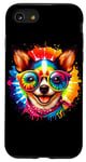 Coque pour iPhone SE (2020) / 7 / 8 Cool Tie Dye Lunettes de soleil Chihuahua Chien Illustration Art