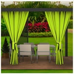 Setgarden - Rideaux D'extérieur Chaux Rideau 2x155x240cm Rideau pour Pergola Imperméable Rideau Exterieur pour Terrasse Rideau Pare-Soleil pour Balcon