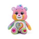 Peluche Bisounours - TOUTENSEMBLE - Découvre Le Pouvoir Magique de Ton bisounours - Peluche Toute Douce Qui Adore Les câlins - 22cm - Glitter cœur Arc-en-Ciel - A partir de 6 Mois - 16708