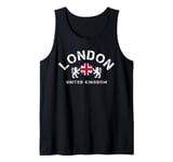 London UK United Kingdom Union Jack England Souvenir Gift Tank Top