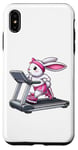 Coque pour iPhone XS Max Lapin de Pâques sur tapis roulant Gym Fitness Entraînement