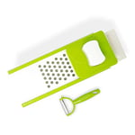 5 in 1 Vegetable Slicer & Grater Set | with Removable Tray. Includes a 4-Sided Grater and a Sharp, Ergonomic Vegetable Peeler | from Jean-Patrique