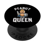 PEANUT QUEEN FUNNY WARRIOR FOR PEANUT LOVERS PopSockets Adhesive PopGrip