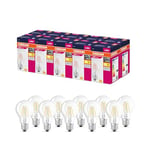 OSRAM LED Star Valeur Classic A40 LED lampe pour la prise E27, forme de poire, fil, 470 lumens, blanc chaud (2700k), remplacement des ampoules de 40W conventionnelles, non dimmables, 10 pack