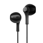 groov e Digital Buds - Wired In-Ear Earphones with Remote & Mic - USB-C Connection - Music Playback & Hands-Free Calls - Includes Earbuds (3x Sizes) - Black