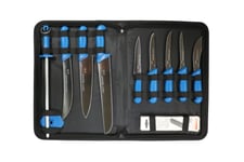 Starrett Professional Knife Set - 11 Pieces Stainless Steel Kitchen Chef Knifes - Blue Handle