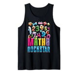 Maths Rockstar Funny Maths Day Numbers Day Mathematics Tank Top