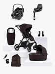 Silver Cross Reef 2 Special Edition Pushchair & Accessories with Maxi-Cosi Pebble i-Size Car Seat and FamilyFix Base Bundle, Ganache/Black