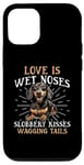 Coque pour iPhone 12/12 Pro Teckel blaireau wiener saucisse chien Love is wet nezes