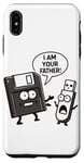 Coque pour iPhone XS Max Disquette vers clé USB 90s 00s Ordinateur Drôle Geek Joke