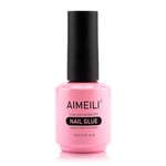 AIMEILI 15ml Nail Glue Colle Faux Ongles Gel UV/LED Nail Bond Colle Clair