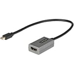 StarTech.com Mini DisplayPort to HDMI Adapter - 1080p - mDP 1.2 to HDMI Monitor/Display - Mini DP to HDMI Adapter Dongle Converter - 12" Long Attached Cable - Upgraded Version of MDP2HDMI (MDP2HDEC)