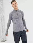 Nike SIZE S Dri-Fit Element 2.0 Half-Zip Grey Men's Long Sleeve Running Top Size