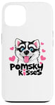 Coque pour iPhone 13 Funny Pomsky Lover Kisses Puppy Dog Mom Pomskies