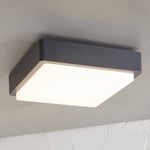 Lindby LED-ulkokattovalaisin Nermin, IP65, kulmikas