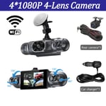 dashcam voiture,camera de recul,camera voitures Caméra de tableau de bord Full HD pour voiture,enregistreur vidéo 1080 °,vision nocturne,caméra rotative,DVR,4 canaux,4x360 P,4 - Type [X140]-4 CAM-32G