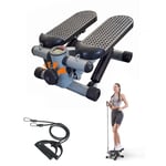 Mini Stepper Exercise Machine with Resistance Bands LCD Monitor Home Fitness Gym