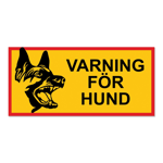 VARNING FÖR HUND skylt / Hundskylt / Varningsskylt Hund / Avlång multifärg