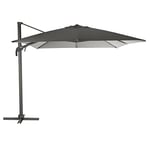 Hespéride - Parasol déporté carré inclinable Éléa Ardoise & Graphite