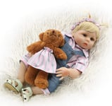 Toddler Reborn Baby Dolls, Poupée Réaliste de Bébé 48 Cm 19 'Fait à la Main en Silicone Complet du Corps, Réaliste Reborn Babies Filles Jouet de Bain Nouveau-Né, Bouche Magnétique