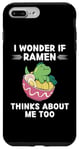 Coque pour iPhone 7 Plus/8 Plus Adorable dinosaure Kawaii I Wonder If Ramen Thinks About Me Too