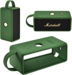 Coque en silicone pour haut-parleur portable Bluetooth Marshall Emberton III,coque de protection antidérapante pour Marshall Emberton III,housse de voyage portable ultra légère (vert)