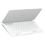 Logitech Keys-To-Go 2 Portable Bluetooth Keyboard for Tablet With Built-in Cover, Slim and Compact Wireless Keyboard for Windows, Android, Linux, iPad, iPhone, Mac, Apple TV, QWERTY UK - Pale Grey