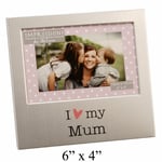 I Love My Mum Aluminium Photo Frame - Mother's Day, Christmas, Birthday Gift