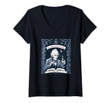 Womens A Christmas Carol Book Cover With Ebeneezer Scrooge V-Neck T-Shirt