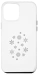 iPhone 12 Pro Max Silver Snowflakes Falling Case